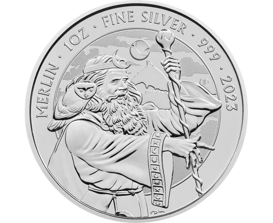 2 font, Merlin, , Ag 999, 31,1 g, Nagy-Britannia, 2023