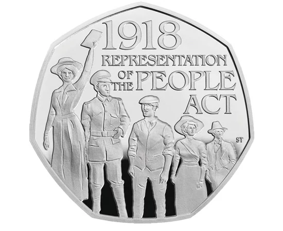  50 penny, Brit választójog 100.évf., Nagy-Britannia
