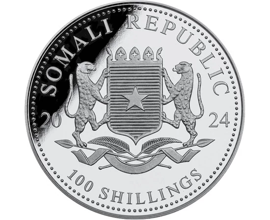 100 shilling Címer   Ag 9999 311 g Szomália 2024