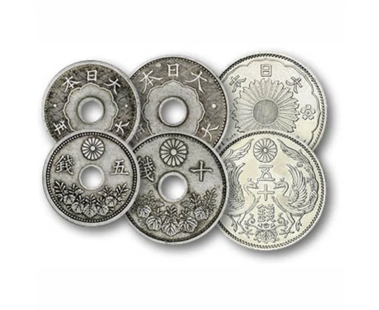 1/2, 1, 5, 10, 50 sen, , 0, 0, Japán, 1916-1926