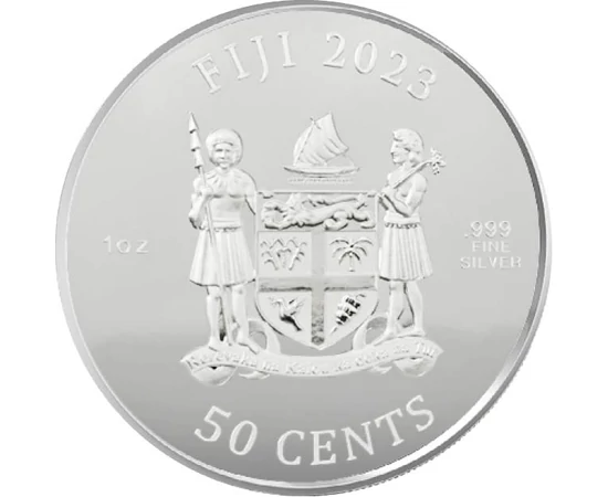 50 cent Címer   Ag 999 311 g Fidzsi-szigetek 2023