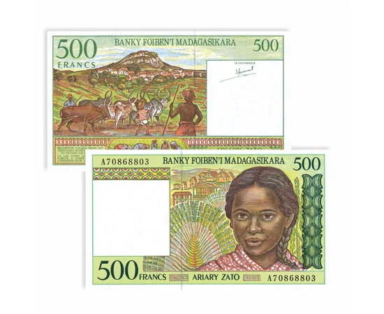500 1000 frank  0 0 Madagaszkár 1994