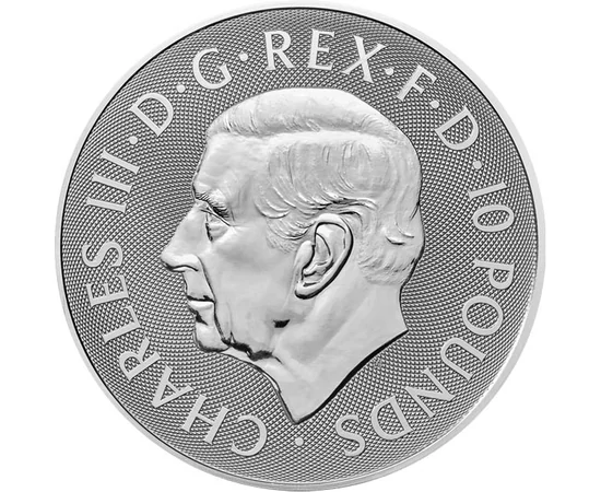 10 font III. Károly  Ag 9999 311 g Nagy-Britannia 2023