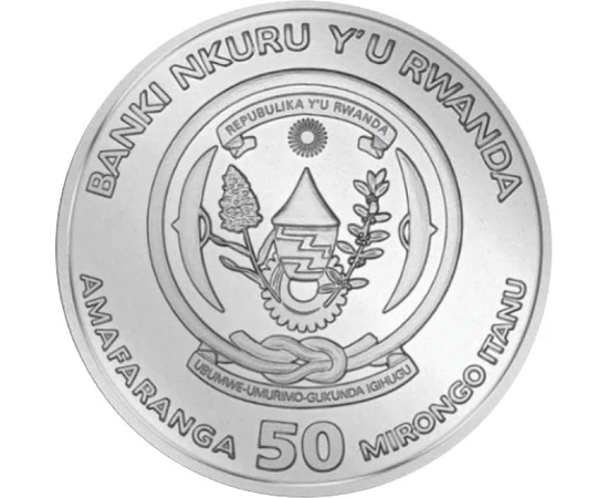 50 frank Címer  Ag 999 311 g Ruanda 2024