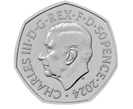 50 penny III. Károly   CuNi 8 g Nagy-Britannia 2024