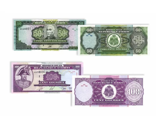 10, 25, 50, 100 gourdes, , 0, 0, Haiti, 2000-2009