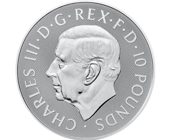 10 font II. Erzsébet portréja  Ag 9999 311 g Nagy-Britannia 2024