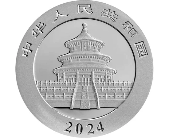 10 jüan Pagoda  Ag 999 30 g Kína 2024