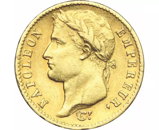  20 frank,I.Napoleon,1807-1815,arany, Franciaország