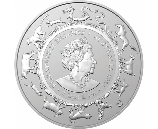 1 dollár II. Erzsébet állatok   Ag 999 311 g Ausztrália 2024