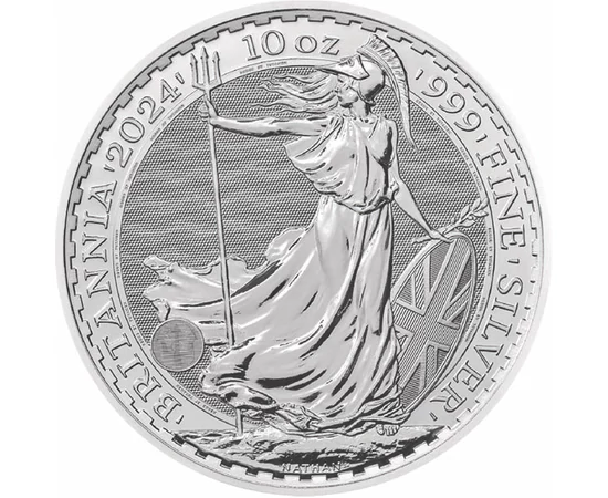 10 font, Britannia, , színsúly, Ag 999, 311 g, Nagy-Britannia, 2024