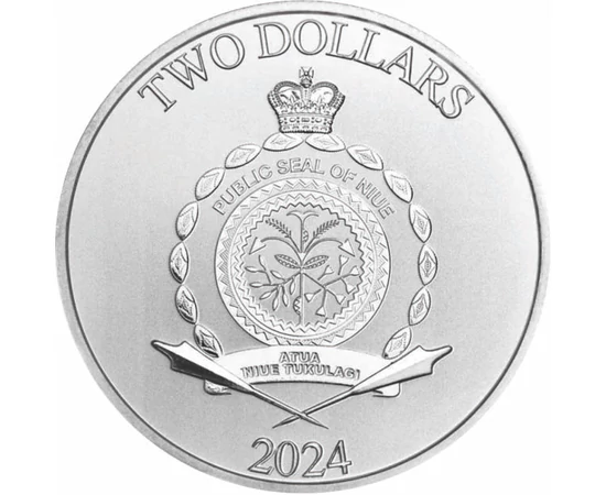 2 dollár Címer   Ag 999 311 g Niue 2024
