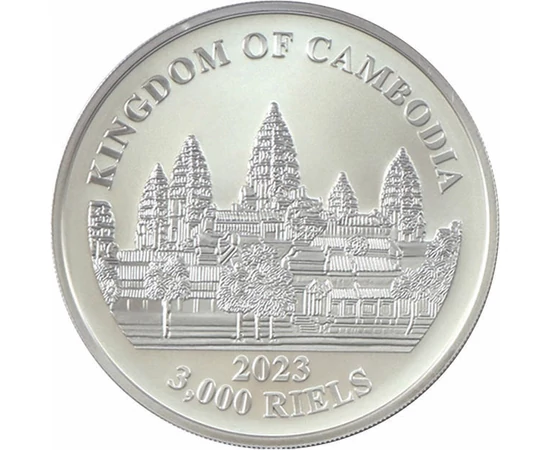 CAM/ 3000 riel LeopárdAg2023 Kambodzsa