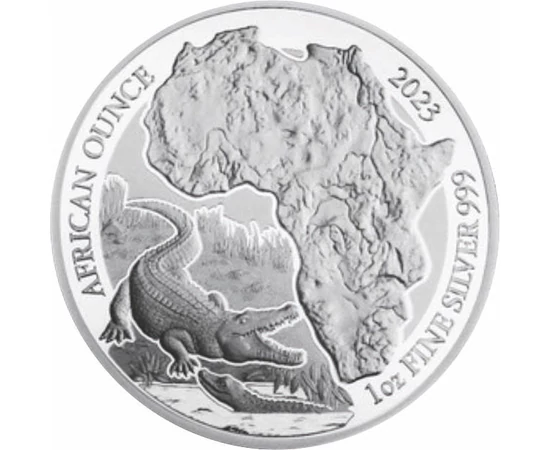RUAN/ 50 frank,Nílusi krokodil,Ag,2023, Ruanda