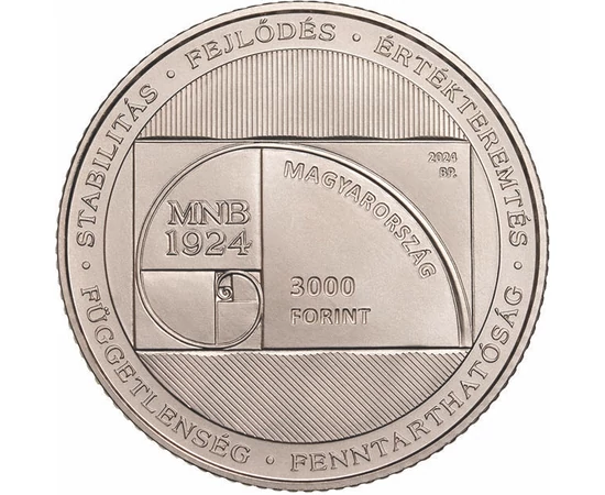 H/ 3000 Ft MNB 100 éves 2024 Magyarország
