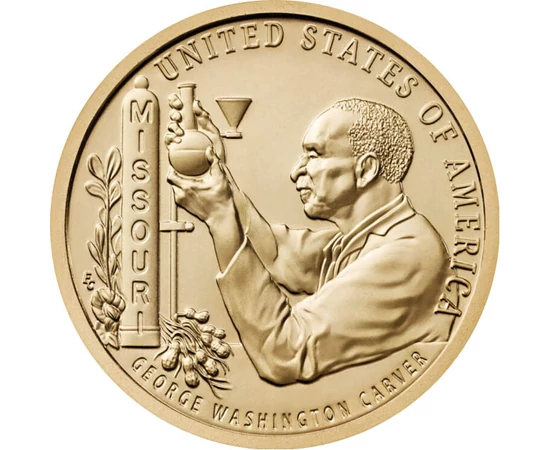 1 dollár, George Washington Carver, laboratóriumban, CuNi, 8,1 g, USA, 2024