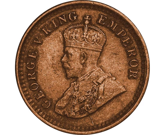 1/12 anna, V. György, Bronz, 1,65 g, Brit India, 1914-1918