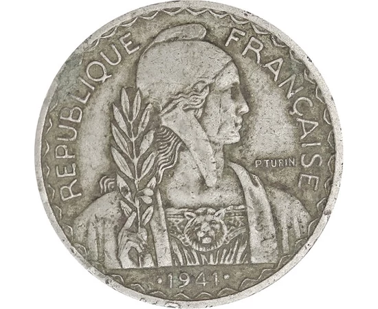 20 centime, Marianne, , CuNi, 6 g, Francia Indokína, 1941