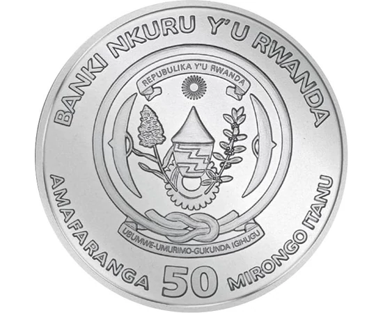 50 frank Címer  Ag 999 311 g Ruanda 2024
