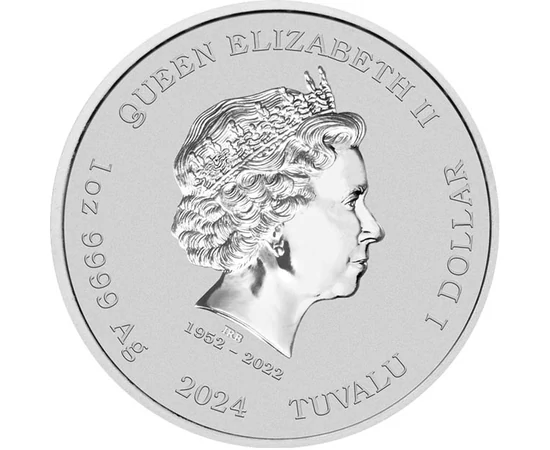 1 dollár II. Erzsébet   Ag 9999 311 g Tuvalu 2024