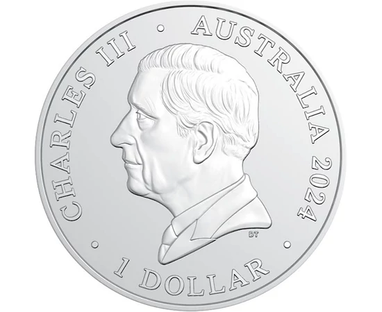 1 dollár III. Károly   Ag 999 311 g Ausztrália 2024