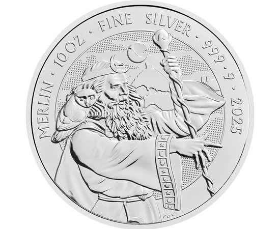 10 font, Merlin, , Ag 9999, 311 g, Nagy-Britannia, 2025