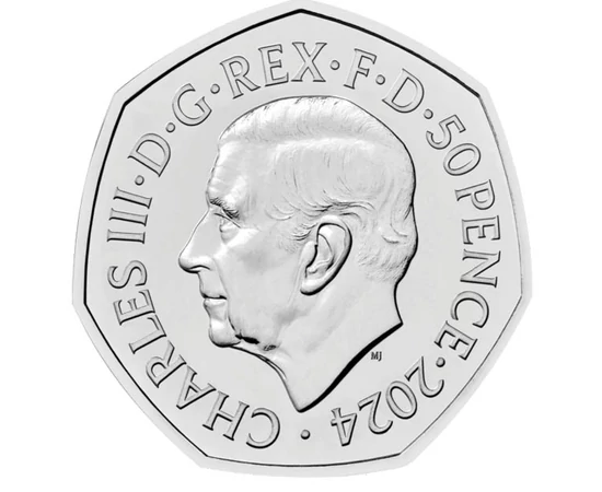 50 penny III. Károly   CuNi 8 g Nagy-Britannia 2024