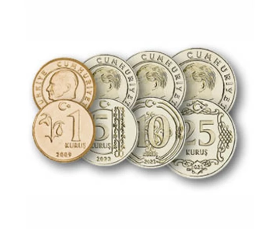 1 5 10 25 50 kurus 1 5 lira  0 0 Törökország 2023