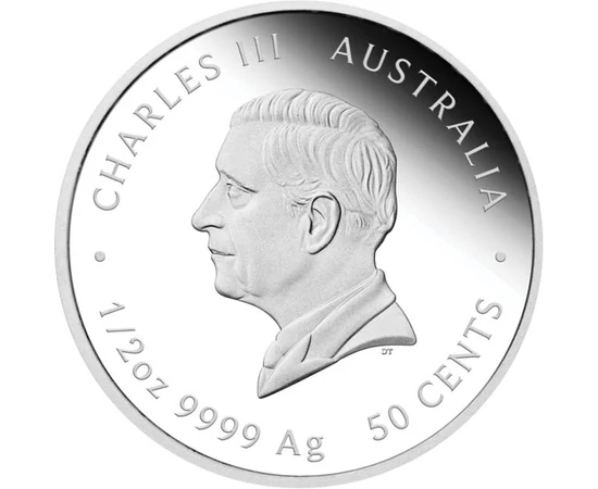 1/2 dollár III. Károly  Ag 9999 1555 g Ausztrália 2025