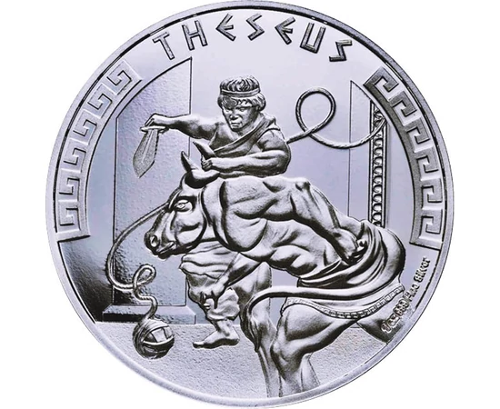 2 dollár, Thészeusz, és Minotaurus, Ag 999, 31,1 g, Niue, 2024