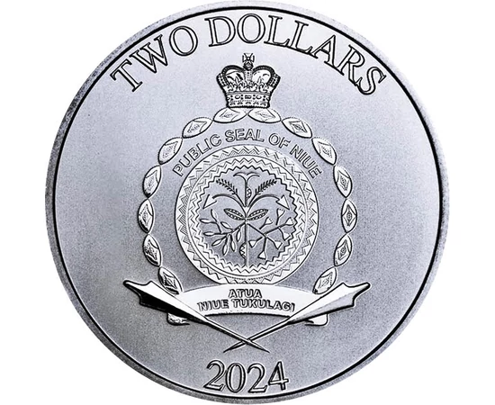 2 dollár Címer   Ag 999 311 g Niue 2024