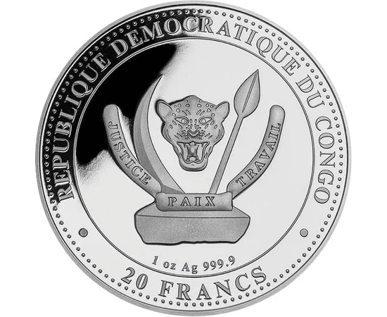 20 frank Címer  Ag 9999 311 g Kongó 2024