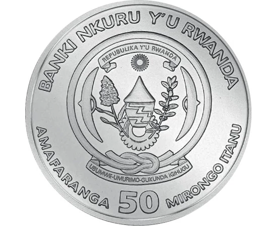 50 frank Címer  Ag 999 311 g Ruanda 2025