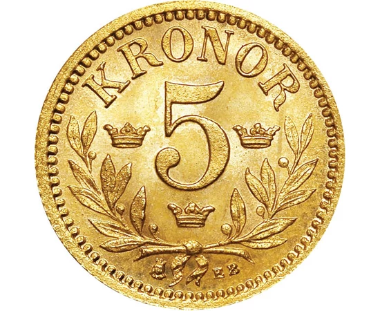 SWE/ 5 korona II. Oszkár Au1881-1901 Svédország
