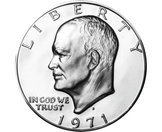  1 dollár, Eisenhower, 1971-74,ezüst, USA