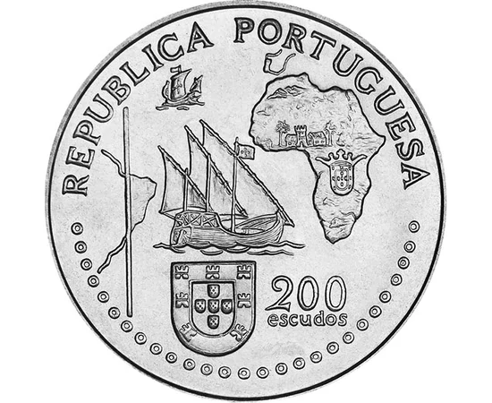 200 escudo, Címerek, uralkodók, , CuNi, 21,1 g, Portugália, 1994