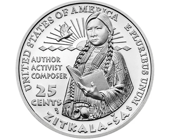25 cent, Zitkala-Sa, , CuNi, 5,67 g, USA, 2024