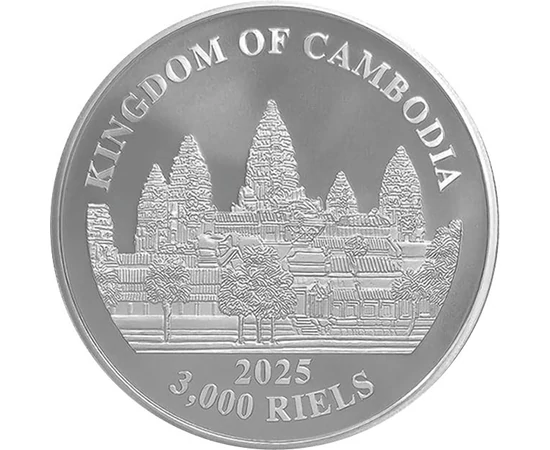3000 riel Angkor   Ag 999 311 g Kambodzsa 2025