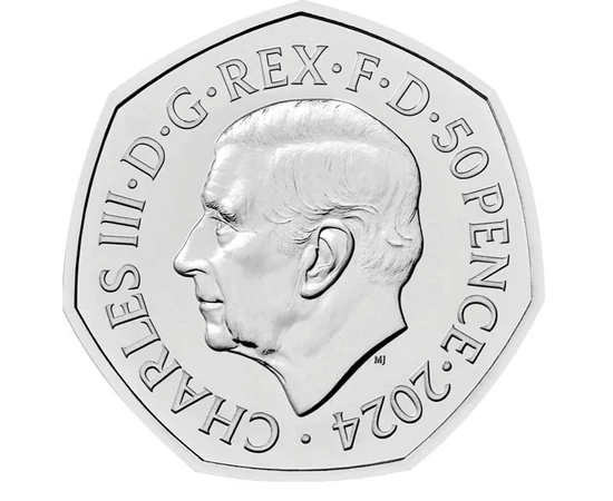 50 penny III. Károly   CuNi 8 g Nagy-Britannia 2024