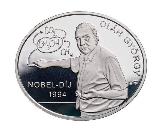 7500 forint, Oláh György, kémiai folyamat, Ag 925, 12,5 g, Magyarország, 2024