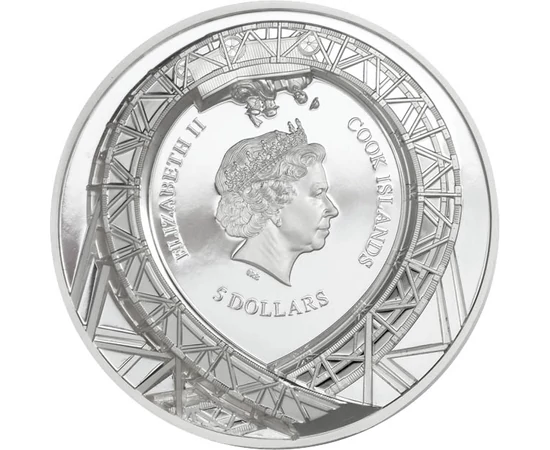  5 dollár HullámvasútAg2021 Cook-szigetek