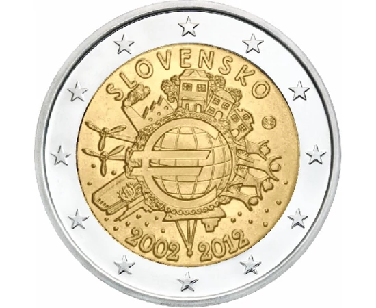 2 euro 10 éves az euro szlovákia