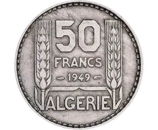 50 frank Kalász   CuNi 9 g Algéria 1949
