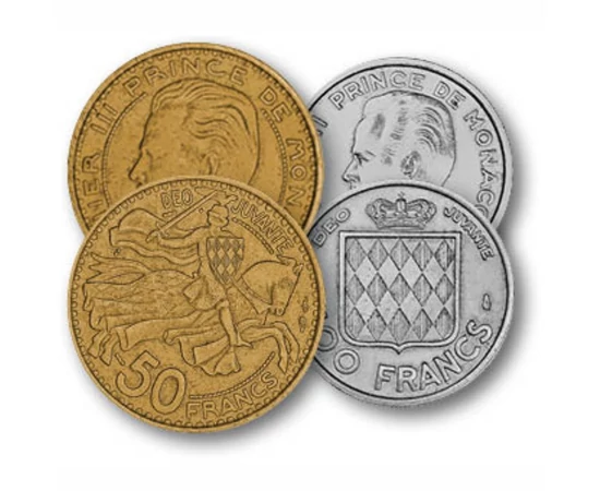 10, 20, 50, 100 frank, , 0, 0, Monaco, 1950-1956