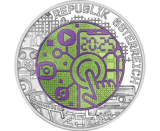 25 euró, Digitalizáció, , , Ag 900, 9,8 g, Ausztria, 2025