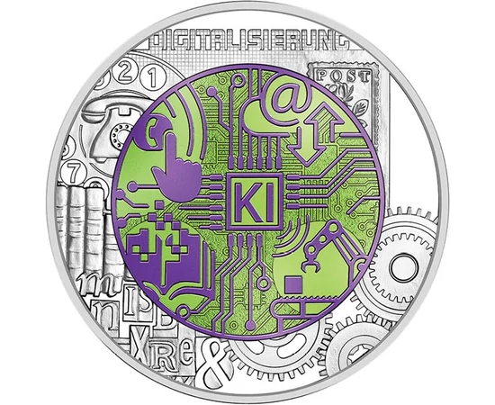 25 euró Okoskészülék funkciói analóg eszközök Ag 900 98 g Ausztria 2025