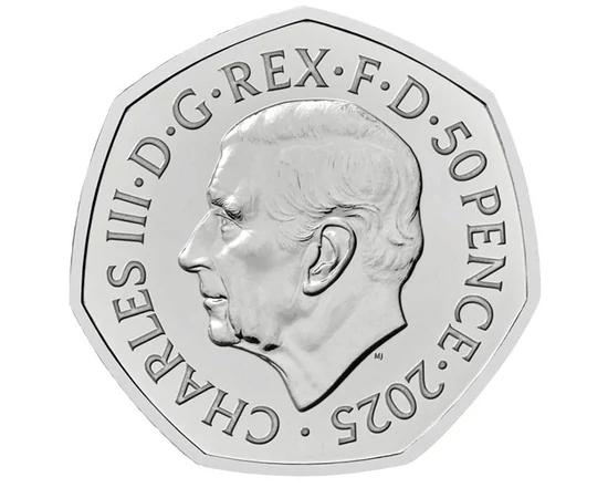 50 penny III. Károly   CuNi 8 g Nagy-Britannia 2025