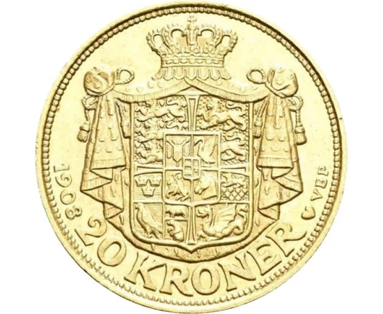  20 korona 1908-1912 arany Dánia