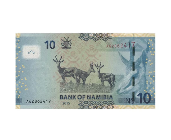 10 dollár  0 0 Namíbia 2015