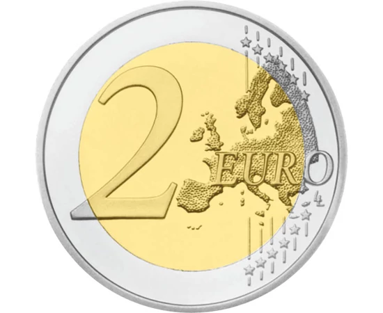 2 euró Európa térkép  CuNi 85 g Belgium 2025